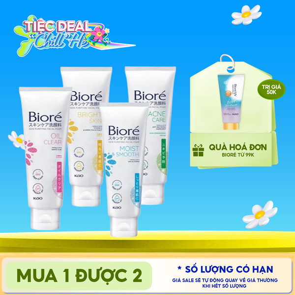  Sữa Rửa Mặt Tạo Bọt Bioré Chăm Sóc Da Skin Purifying Facial Foam 