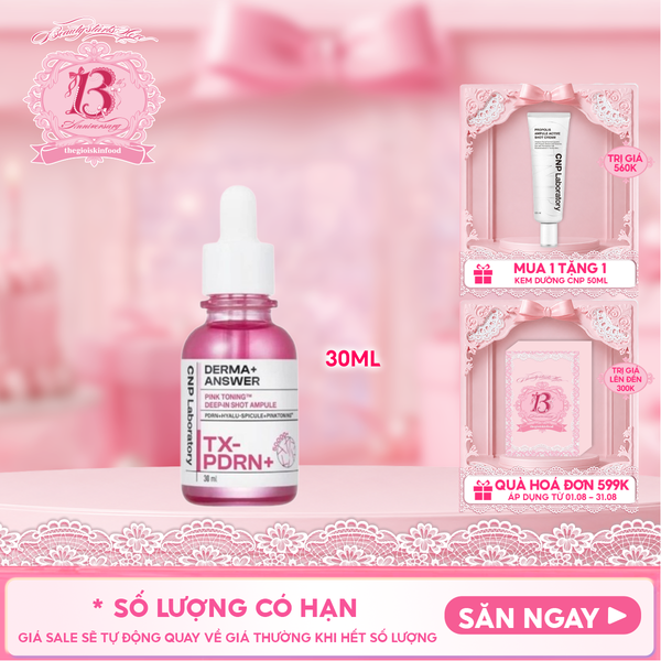  Tinh Chất CNP Vi Kim Dưỡng Sáng Hồng Da Derma Answer Pink Toning Deep In Shot Ampoule 30ml 