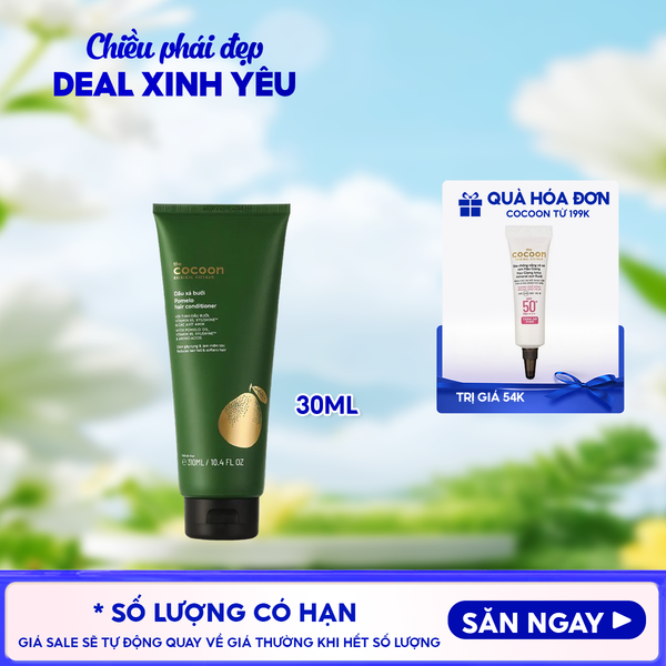  Dầu Xả Cocoon Tinh Chất Dầu Bưởi Giúp Giảm Gãy Rụng & Hỗ Trợ Mọc Tóc Pomelo Conditioner 