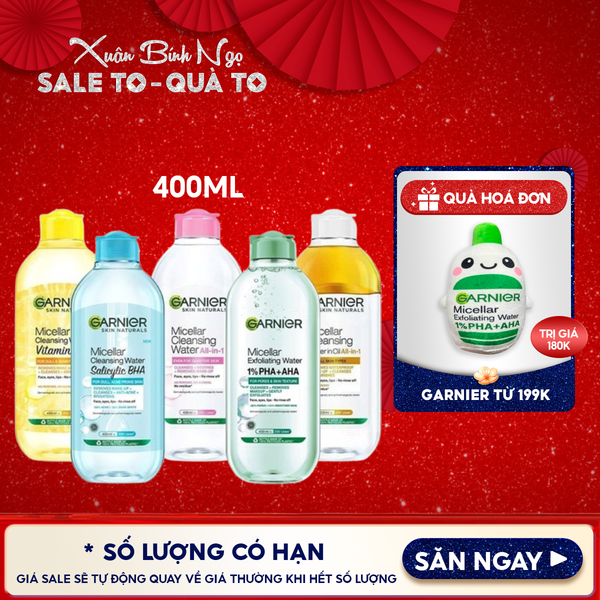  Nước Tẩy Trang Garnier Làm Sạch Sâu Micellar Cleansing Water 