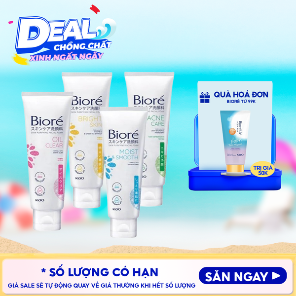  Sữa Rửa Mặt Tạo Bọt Bioré Chăm Sóc Da Skin Purifying Facial Foam 