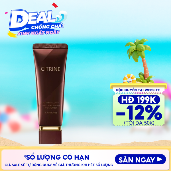  Kem Lười Citrine Dưỡng Ẩm, Nâng Tone Glossy Soothing Tinted Moisturizer 40g 