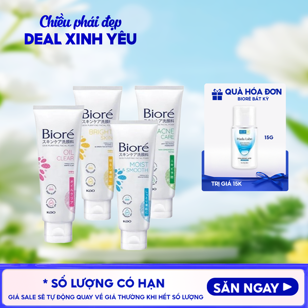  Sữa Rửa Mặt Tạo Bọt Bioré Chăm Sóc Da Skin Purifying Facial Foam 