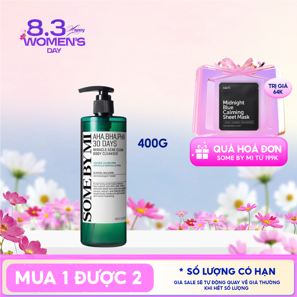 Sữa Tắm Some By Mi Làm Sạch Mụn Cơ Thể AHA-BHA-PHA 30 Days Miracle Acne Clear Body Cleanser 400g