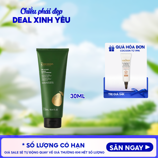  Dầu Xả Cocoon Tinh Chất Dầu Bưởi Giúp Giảm Gãy Rụng & Hỗ Trợ Mọc Tóc Pomelo Conditioner 