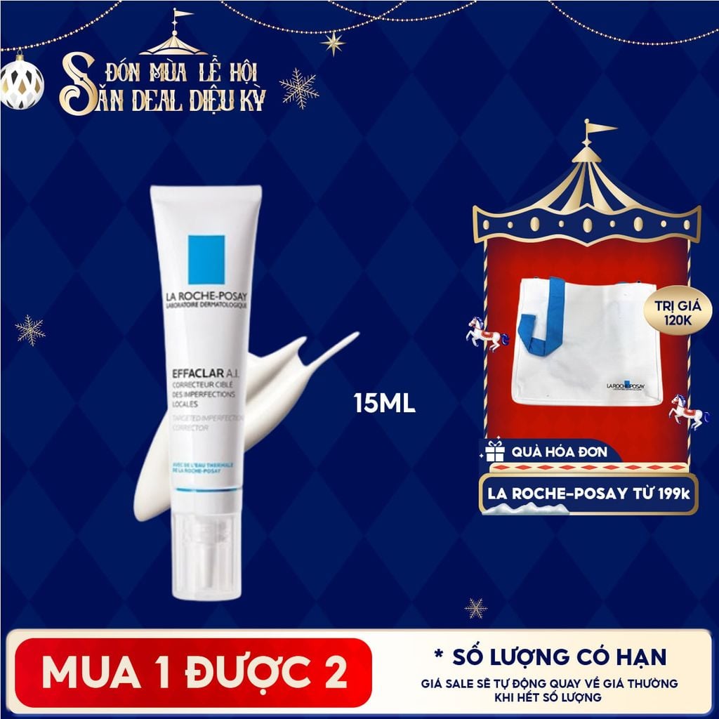 Kem Giảm Mụn La Roche-Posay Dành Cho Mụn Sưng Đỏ Effaclar A.I 15ml