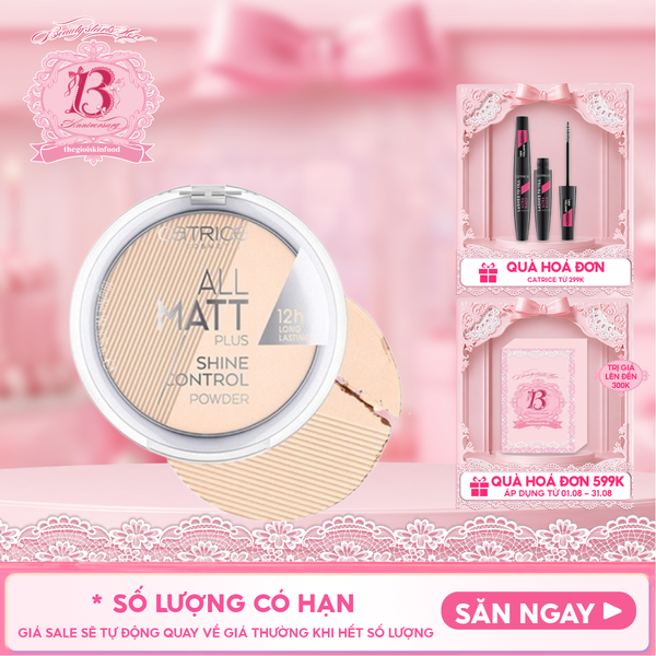  Phấn Phủ Catrice Dạng Nén Kiềm Dầu All Matt Plus Shine Control Powder 10g 