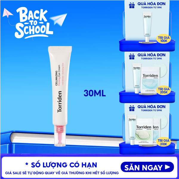  Kem Dưỡng Mắt Torriden Hỗ Trợ Giảm Thâm, Nhăn Vùng Mắt Cellmazing Firming Eye Cream 30ml 