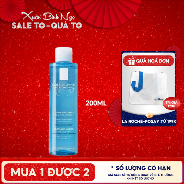  Nước Hoa Hồng La Roche-Posay Giúp Cân Bằng Da Giàu Khoáng Chất Soothing Lotion Sensitive Skin 200ml 