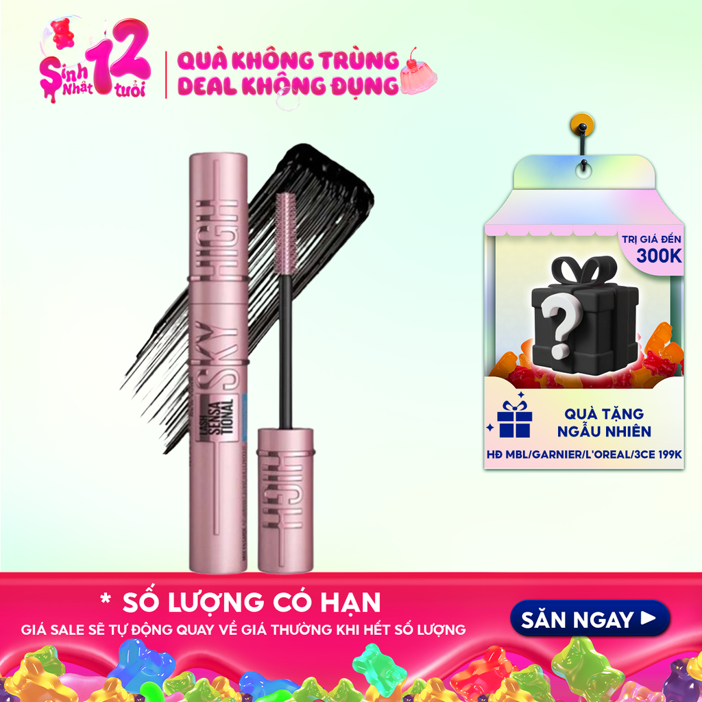 Mascara Maybelline Tơi Dài Mi, Cho Mi Cong Dài Tự Nhiên New York Lash Sensational Sky High Mascara 6ml