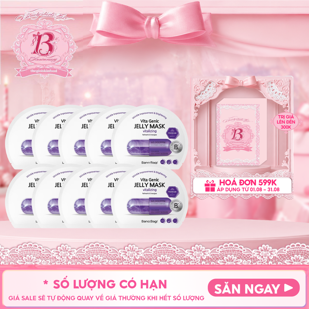 Combo 10 Miếng Mặt Nạ Banobagi Dưỡng Da Chuyên Sâu Vita Genic Jelly Mask 30g