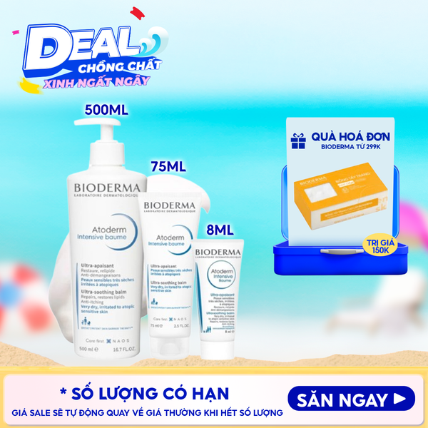  Kem Dưỡng Ẩm Bioderma Chuyên Sâu, Làm Dịu Da Atoderm Intensive Baume 