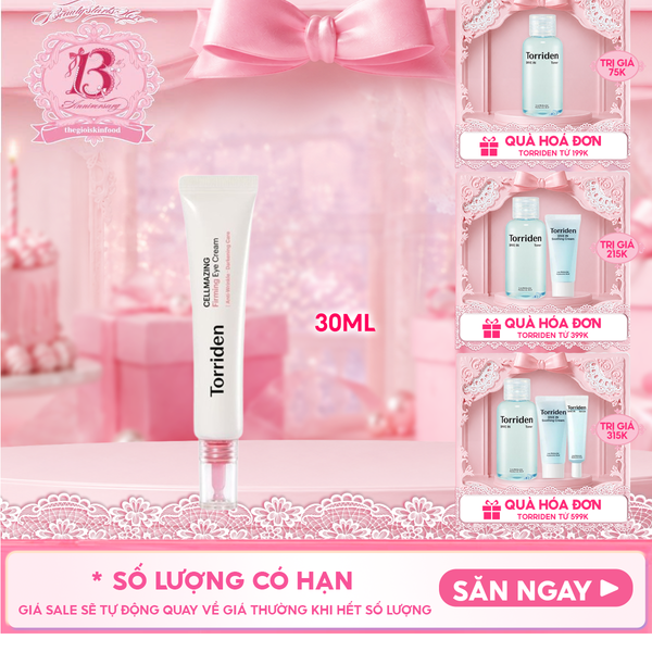  Kem Dưỡng Mắt Torriden Hỗ Trợ Giảm Thâm, Nhăn Vùng Mắt Cellmazing Firming Eye Cream 30ml 