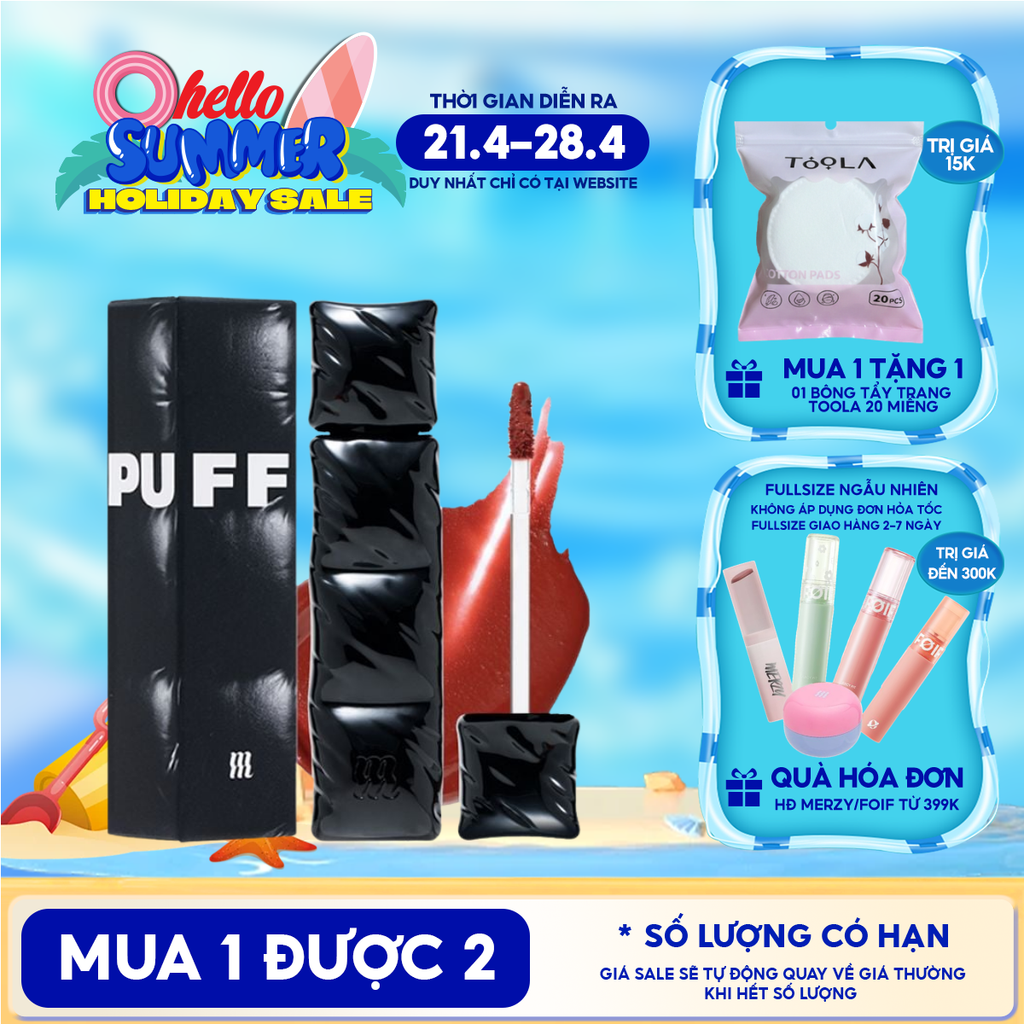 [NEW][V6 PUFFER] Son Kem Lì Merzy Bền Màu, Lâu Trôi The First Velvet Tint