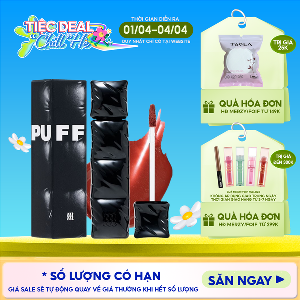  [NEW][V6 PUFFER] Son Kem Lì Merzy Bền Màu, Lâu Trôi The First Velvet Tint 