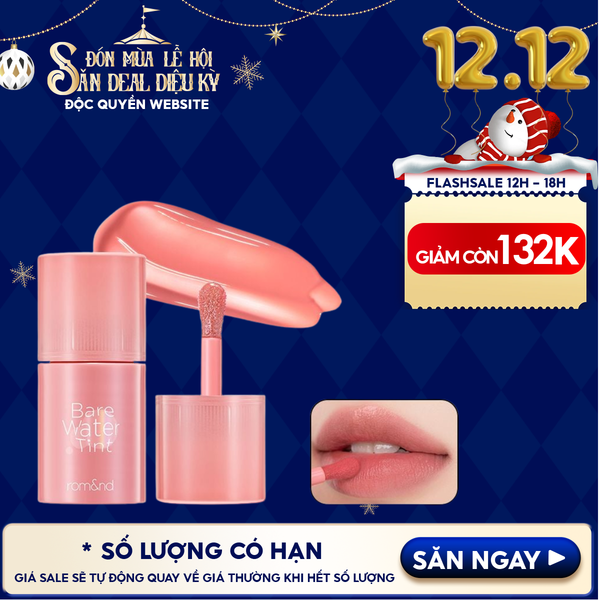  Son Tint Romand Lâu Trôi, Căng Mọng Bare Water Tint 