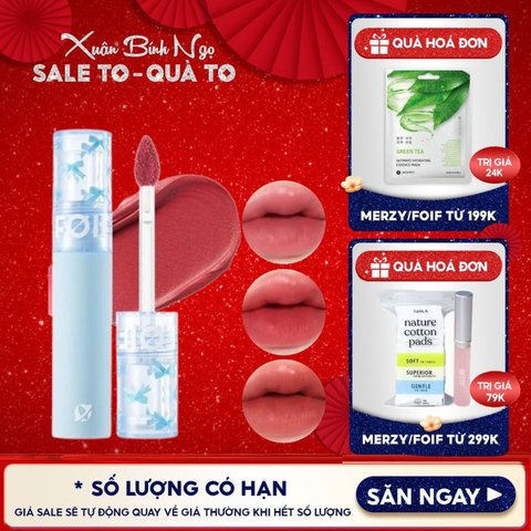 Son Kem Lì FOIF Thuần Chay, Mềm Mịn, Lâu Trôi Daily Blur Tint 3g