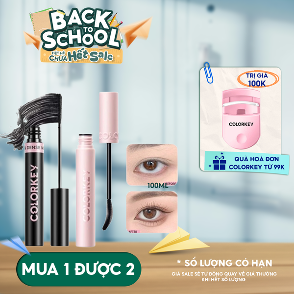  Mascara Colorkey Giúp Mi Dài & Cong Tự Nhiên 