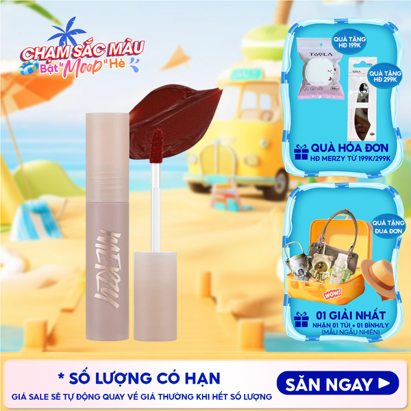  [Academia Collection] Son Kem Merzy Siêu Lì, Lâu Trôi, Lên Màu Chuẩn Academia Mellow Tint 4g 