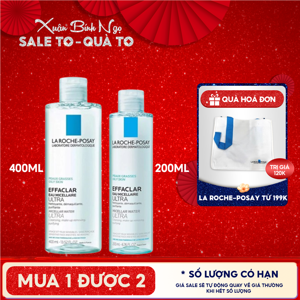 Nước Tẩy Trang La Roche-Posay Dành Cho Da Dầu Mụn, Da Nhạy Cảm Effaclar Eau Micellaire Ultra