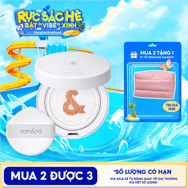  Kem Chống Nắng Dạng Cushion Romand Thuần Chay Back Me Tone Up Sun Cushion SPF50+/PA++++ 11g 
