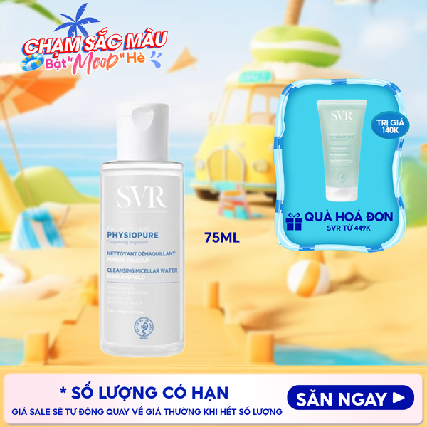  Nước Tẩy Trang SVR Dành Cho Da Nhạy Cảm Physiopure Eau Micellaire 