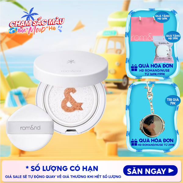  Kem Chống Nắng Dạng Cushion Romand Thuần Chay Back Me Tone Up Sun Cushion SPF50+/PA++++ 11g 