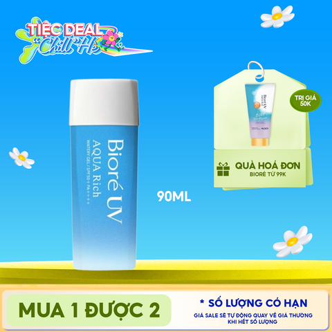 Tinh Chất Chống Nắng Màng Nước Dịu Nhẹ Bioré Uv Aqua Rich Watery Essence Mild SPF50+ PA++++ 50g