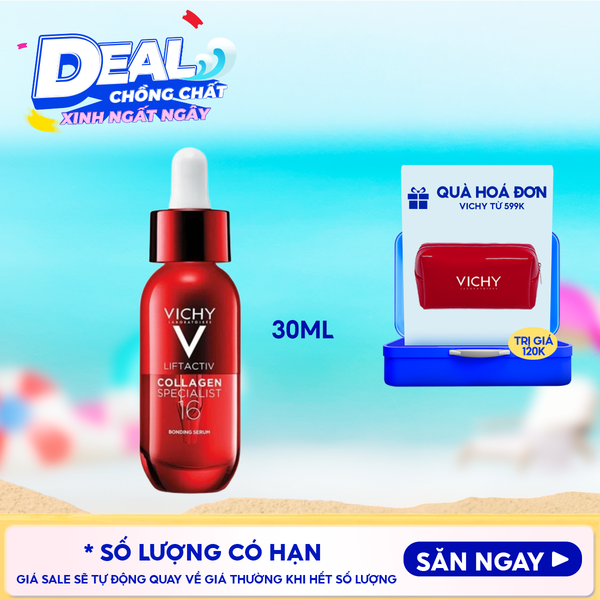  Serum Vichy Hỗ Trợ Trẻ Hóa & Săn Chắc Da Liftactiv Collagen Specialist 16 Bonding Serum 30ml 