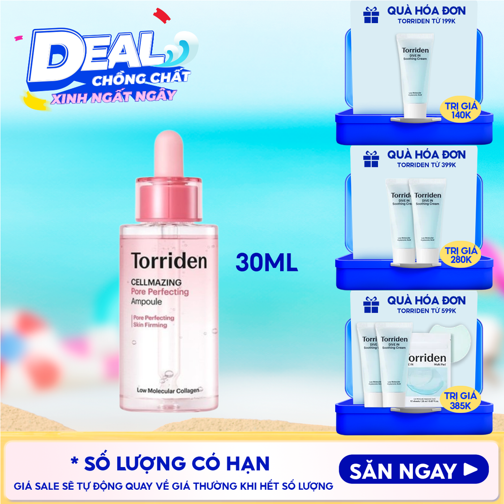 Serum Torriden Chăm Sóc Lỗ Chân Lông Cellmazing Pore Perfecting Ampoule 30ml