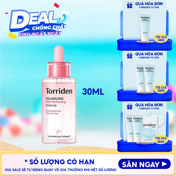  Serum Torriden Chăm Sóc Lỗ Chân Lông Cellmazing Pore Perfecting Ampoule 30ml 