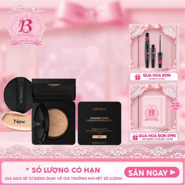  Phấn Nước Catrice Chống Nắng Invisible Cover Cushion Foundation 10g 