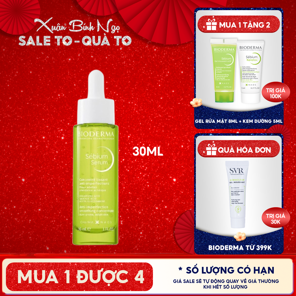 Serum Bioderma Sáng Mịn Mờ Thâm Sebium Serum 30ml