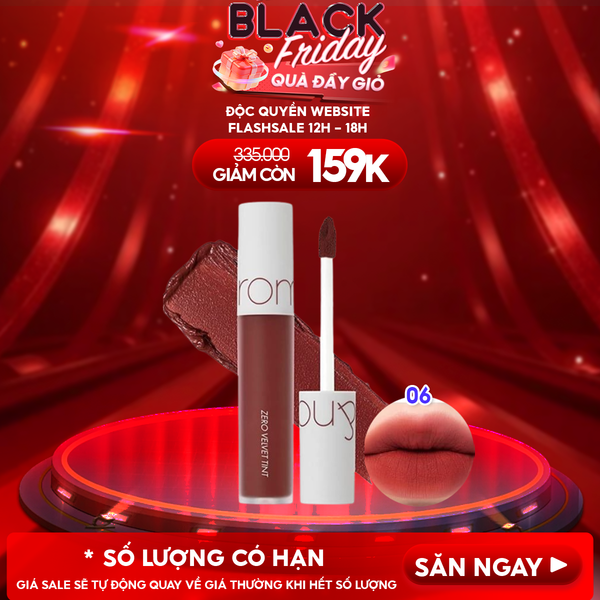  [MÀU 1-30] Son Kem Lì Romand Cực Nhẹ Môi Zero Velvet Tint 5.5g 