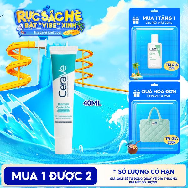  Gel Dưỡng Cerave Hỗ Trợ Giảm Mụn, Mờ Thâm Blemish Control Gel 40ml 
