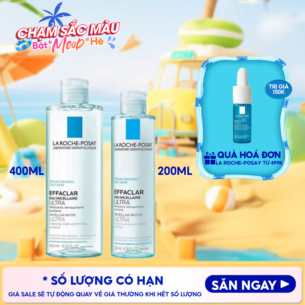 Nước Tẩy Trang La Roche-Posay Dành Cho Da Dầu Mụn, Da Nhạy Cảm Effaclar Eau Micellaire Ultra