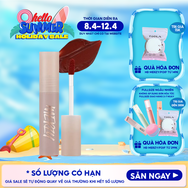  [Academia Collection] Son Kem Merzy Siêu Lì, Lâu Trôi, Lên Màu Chuẩn Academia Mellow Tint 4g 