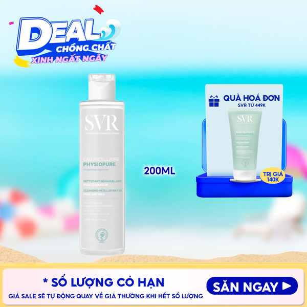  Nước Tẩy Trang SVR Dành Cho Da Nhạy Cảm Physiopure Eau Micellaire 