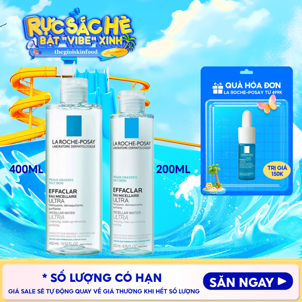  Nước Tẩy Trang La Roche-Posay Dành Cho Da Dầu Mụn, Da Nhạy Cảm Effaclar Eau Micellaire Ultra 