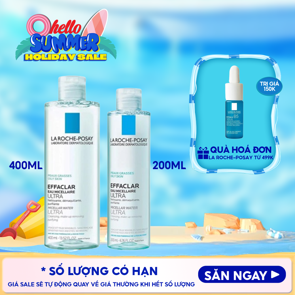 Nước Tẩy Trang La Roche-Posay Dành Cho Da Dầu Mụn, Da Nhạy Cảm Effaclar Eau Micellaire Ultra