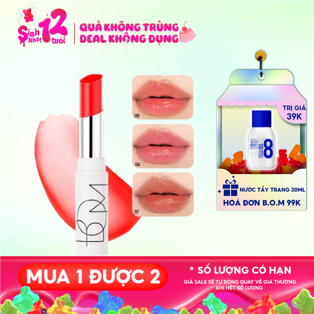 Son Dưỡng B.O.M Giúp Dưỡng Ẩm Cho Môi Mềm Mại Dewy Lip Balm 4.5g