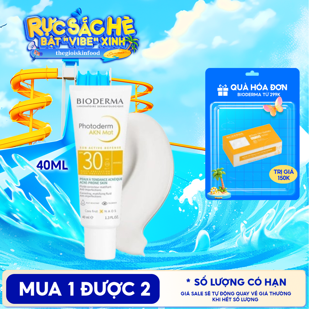 Kem Chống Nắng Bioderma Cho Da Dầu Mụn Photoderm AKN Mat SPF30 40ml