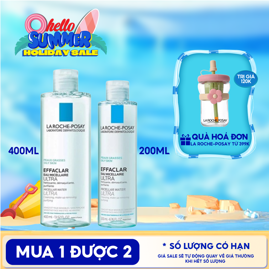 Nước Tẩy Trang La Roche-Posay Dành Cho Da Dầu Mụn, Da Nhạy Cảm Effaclar Eau Micellaire Ultra
