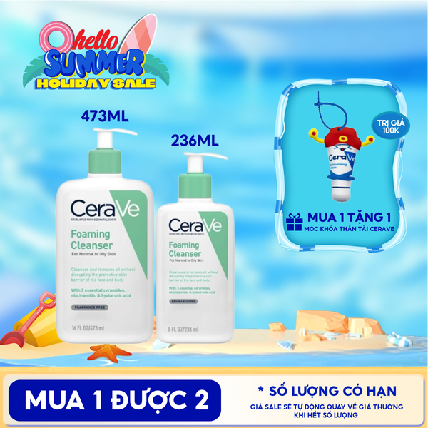  Sữa Rửa Mặt Cerave Sạch Sâu Dành Cho Da Dầu Developed With Dermatologists Foaming Cleanser 