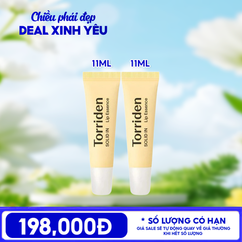 Combo 2 Sản Phẩm Torriden: Tinh Chất Dưỡng Môi Torriden Căng Mọng, Cấp Ẩm Solid-In Lip Essence 11ml