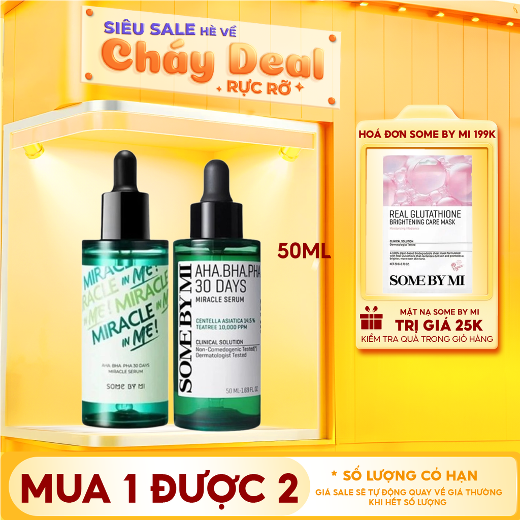 Serum Some By Mi Cải Thiện Da Mụn AHA-BHA-PHA 30 Days Miracle Serum