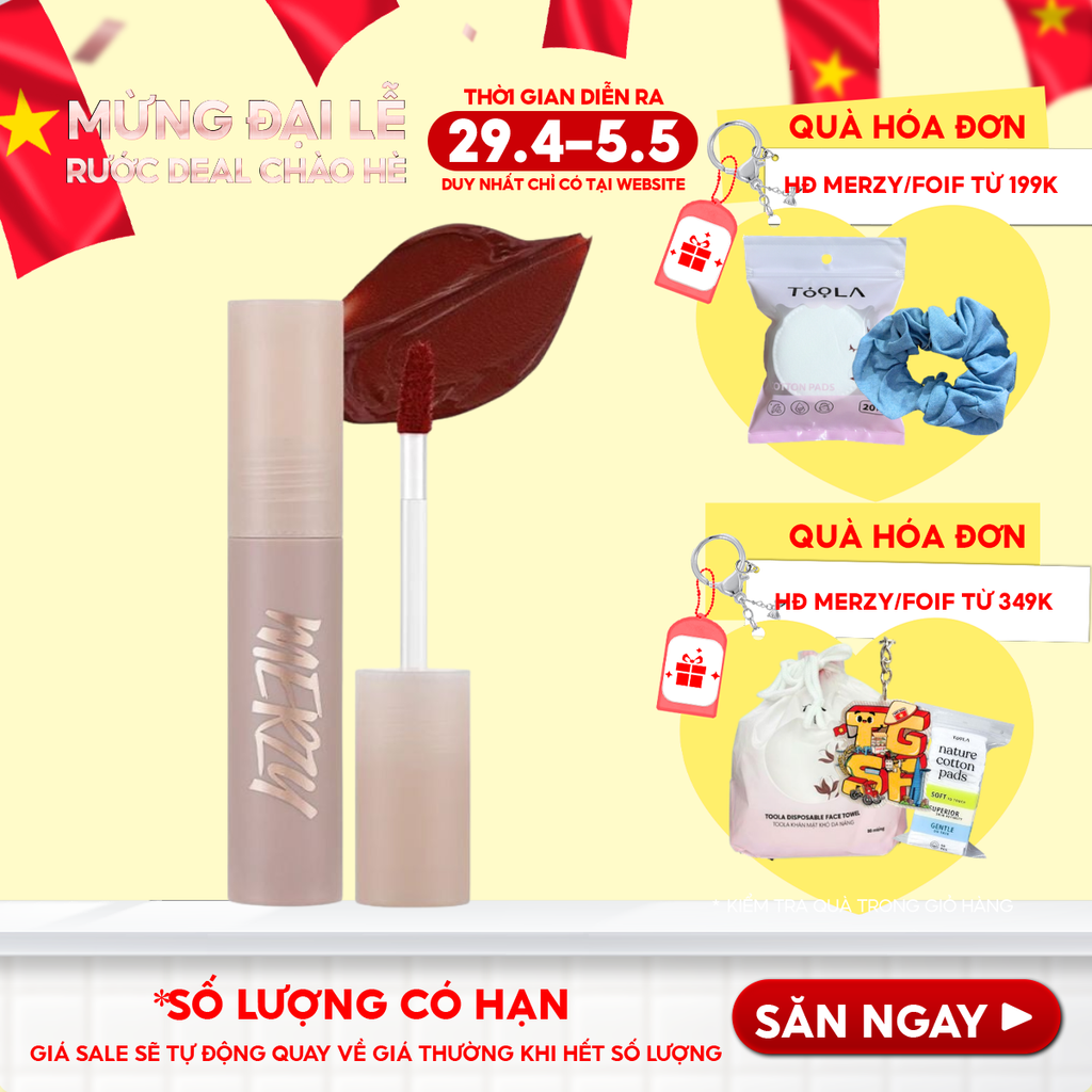 [Academia Collection] Son Kem Merzy Siêu Lì, Lâu Trôi, Lên Màu Chuẩn Academia Mellow Tint 4g