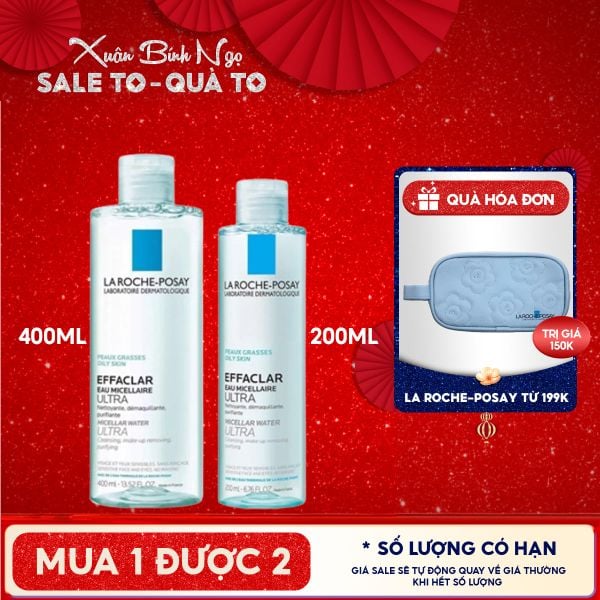  Nước Tẩy Trang La Roche-Posay Dành Cho Da Dầu Mụn, Da Nhạy Cảm Effaclar Eau Micellaire Ultra 