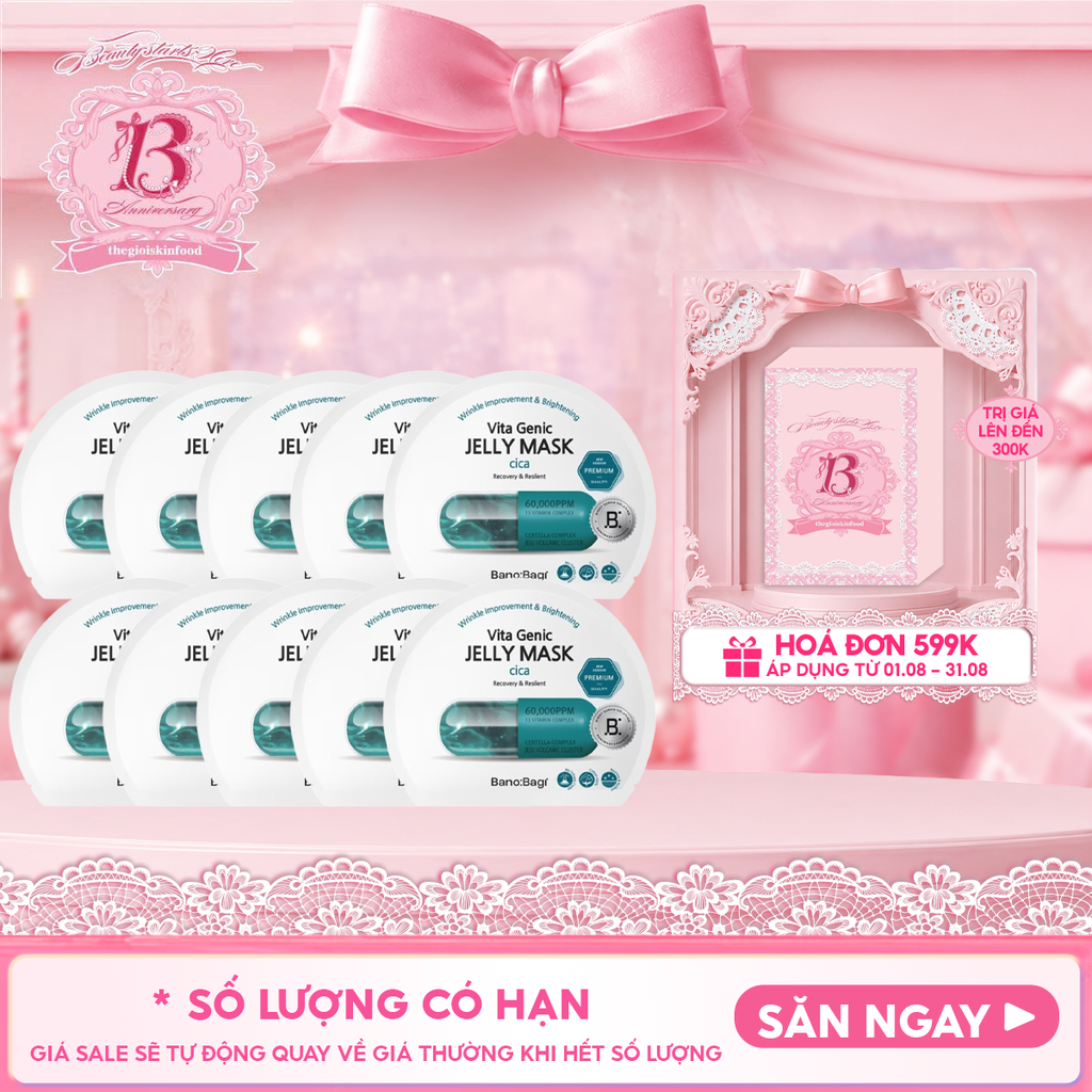 Combo 10 Miếng Mặt Nạ Banobagi Dưỡng Da Chuyên Sâu Vita Genic Jelly Mask 30g