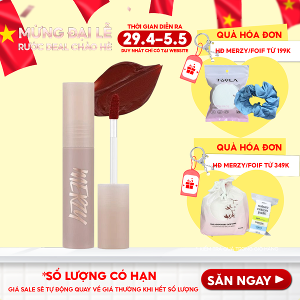 [Academia Collection] Son Kem Merzy Siêu Lì, Lâu Trôi, Lên Màu Chuẩn Academia Mellow Tint 4g 